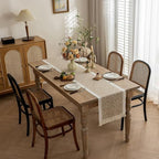 Damask Floral Tassel Table Runner – image 1