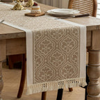 Damask Floral Tassel Table Runner – image 5