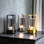 Table Lamp Modern Metal Cylinder LED Light Decor Accent