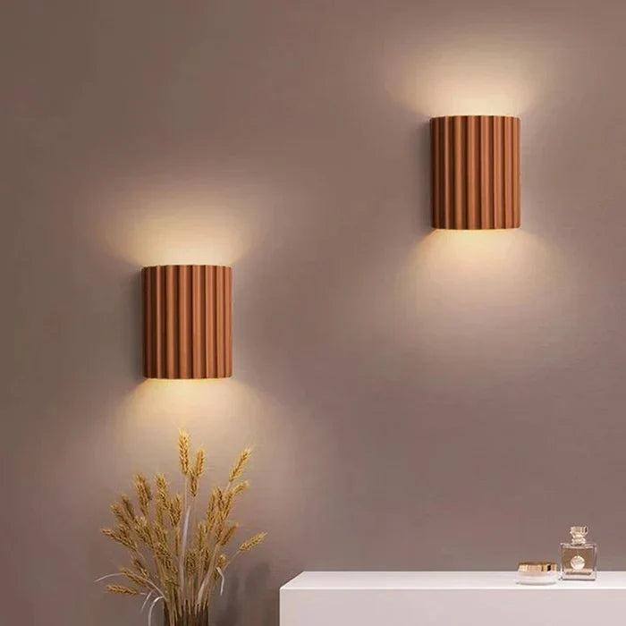 Ribbed Resin Wall Sconce with Push-Button Switch - view 5