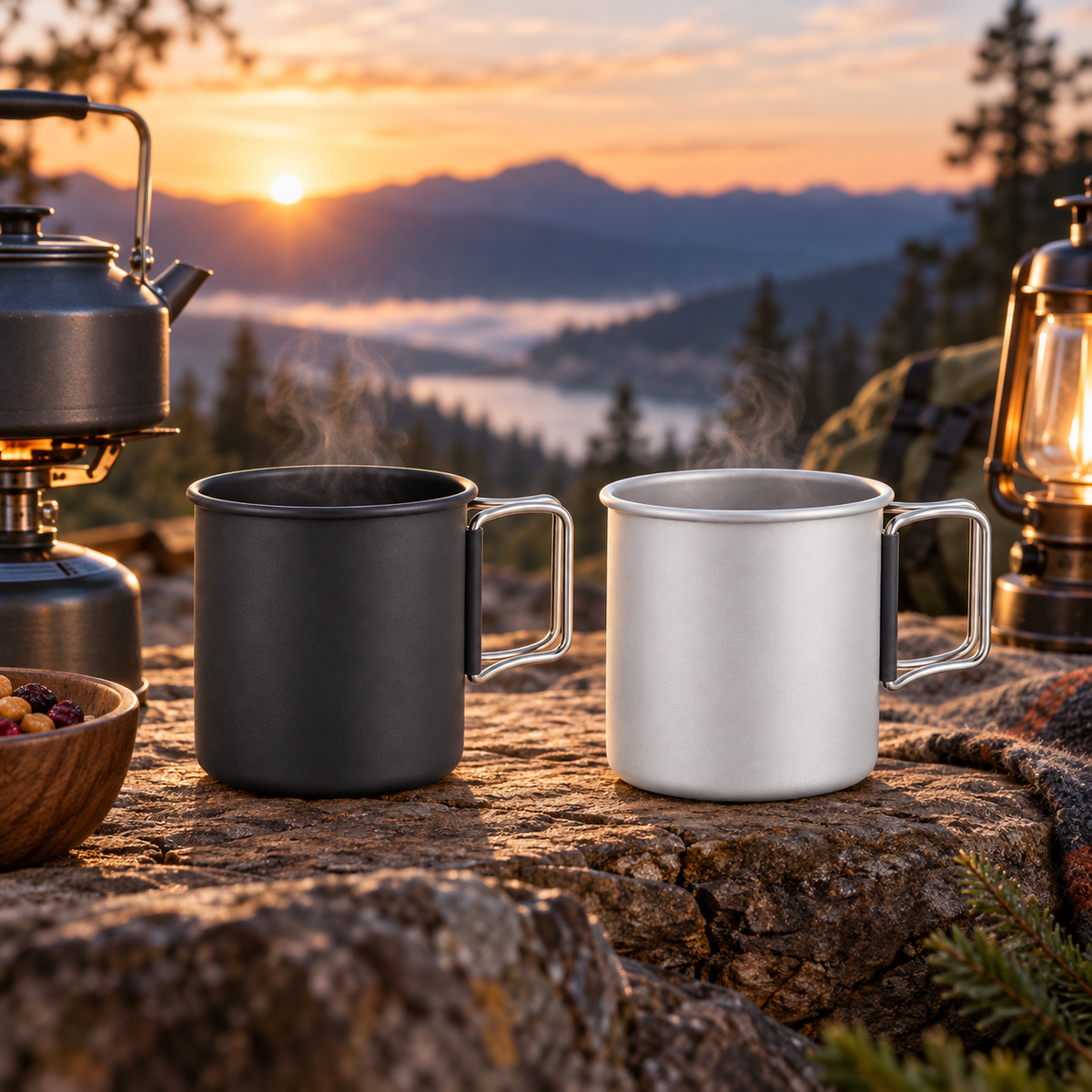 Aluminium Mug Insulated Camping Outdoor Recreation