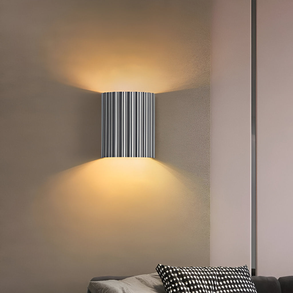 Ribbed Resin Wall Sconce with Push-Button Switch - view 4
