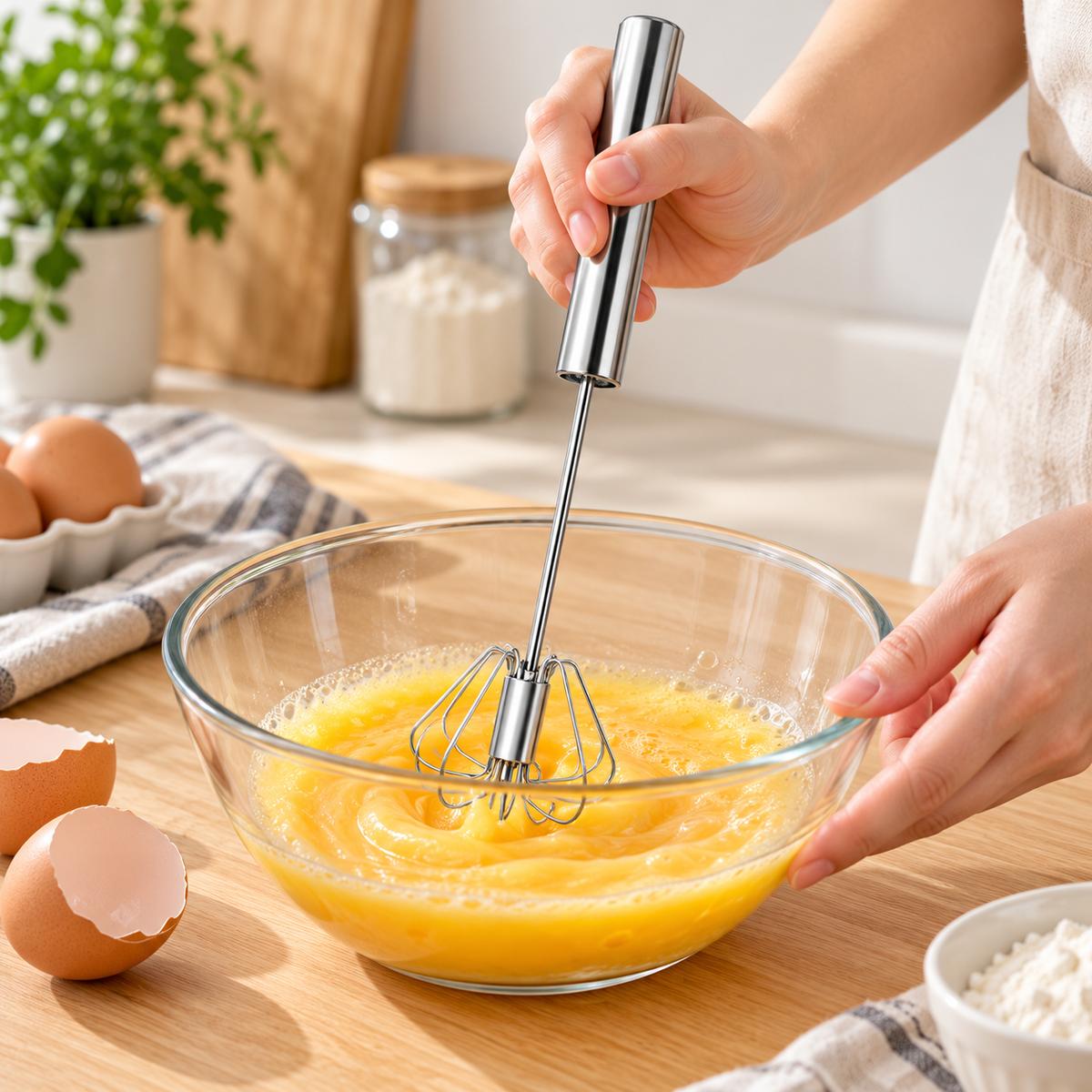 Egg Beater Manual Whisk Kitchen Utensil