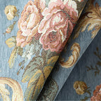 Floral Jacquard Chenille Cushion Cover with Beaded Edge – image 2
