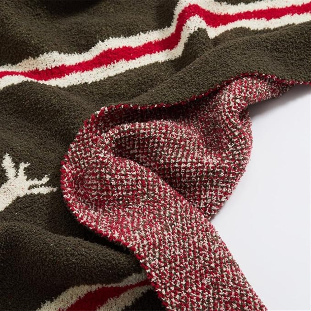 Deer Pattern Throw Blanket for Cosy Sofa Styling - product view 4