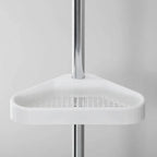 Shower Shelf Tension Pole Adjustable Corner Bathroom Storage Rack