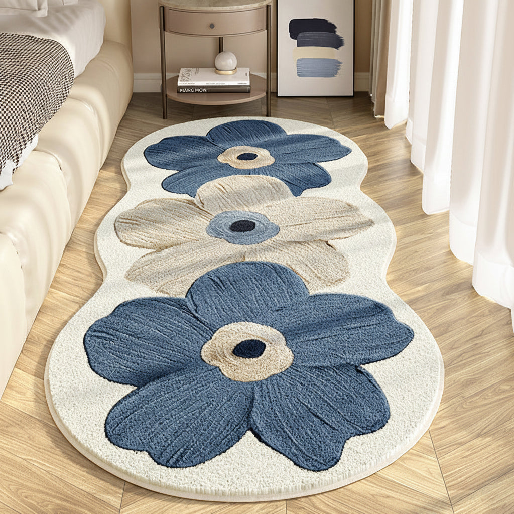 Floral Shaped Soft Bedroom Rug with Non-Slip Backing — product view 4