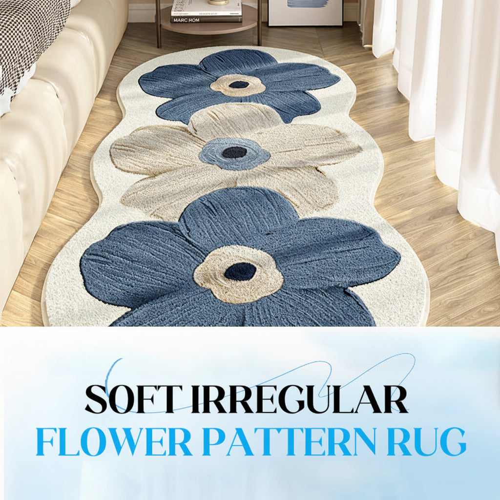 Floral Shaped Soft Bedroom Rug with Non-Slip Backing — product view 6