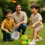 Kids Toy Frisbee Launcher Net Game Active Catch Play Set