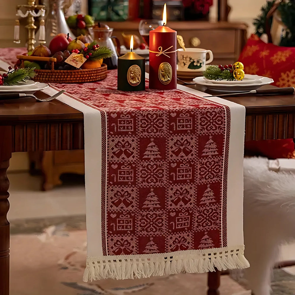 Christmas Reindeer Tassel Table Runner – image 2
