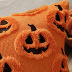 Faux Fleece Pumpkin Halloween Cushion Cover – image 5