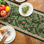 Floral Vine Embroidered Table Runner with Tassels - product view 3