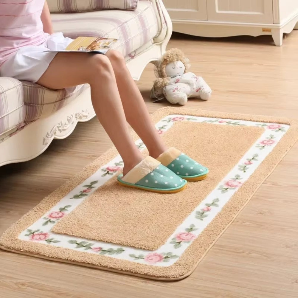 Floral Border Microfibre Bath Mat – image 5