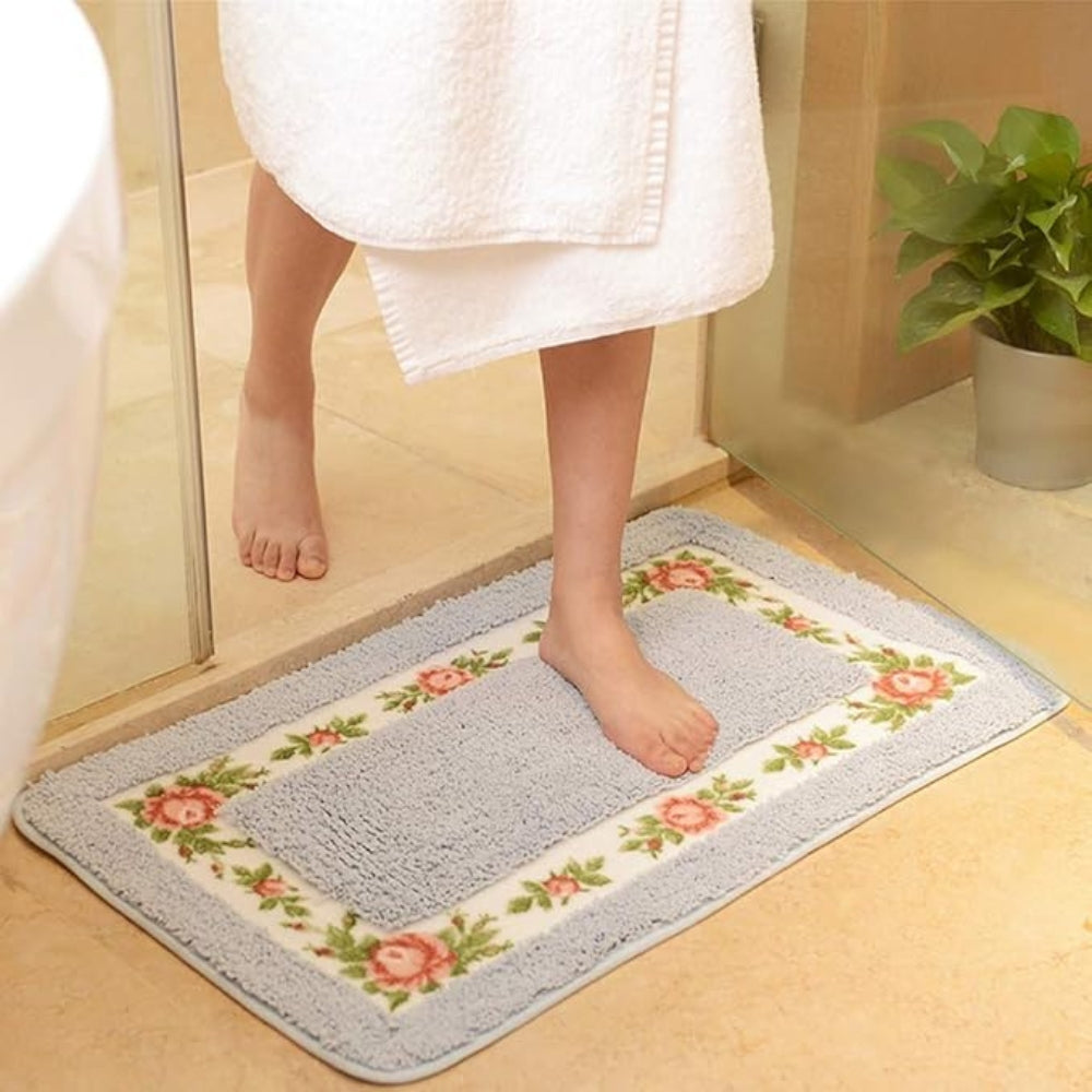 Floral Border Microfibre Bath Mat – image 4