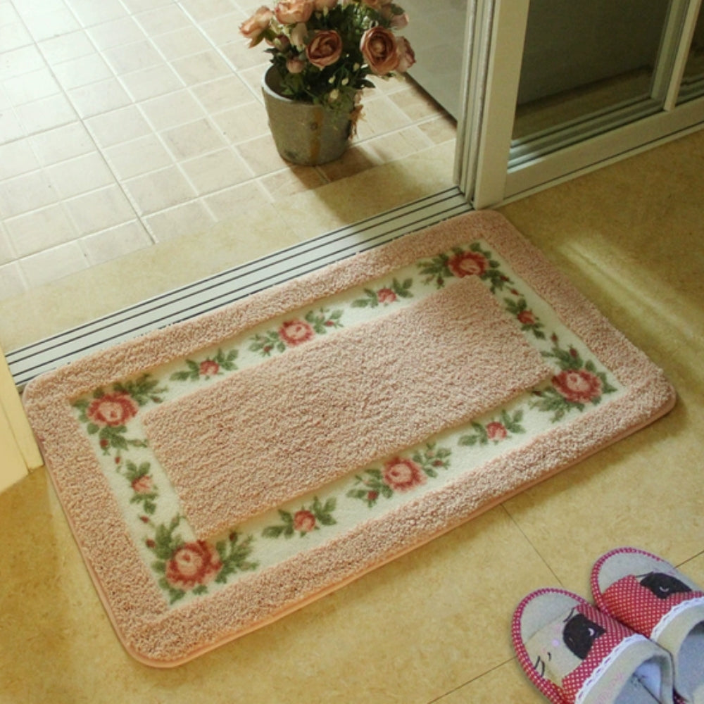 Floral Border Microfibre Bath Mat – image 9
