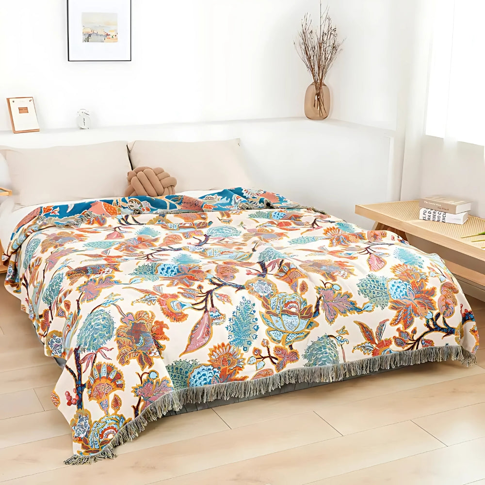 Garden-Inspired Reversible Blanket for Sofa and Bed - product view 2