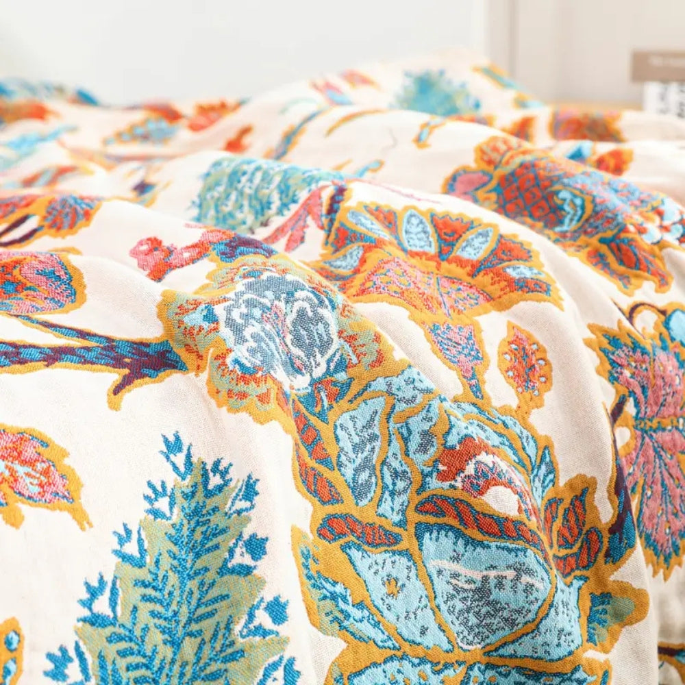 Garden-Inspired Reversible Blanket for Sofa and Bed - product view 3