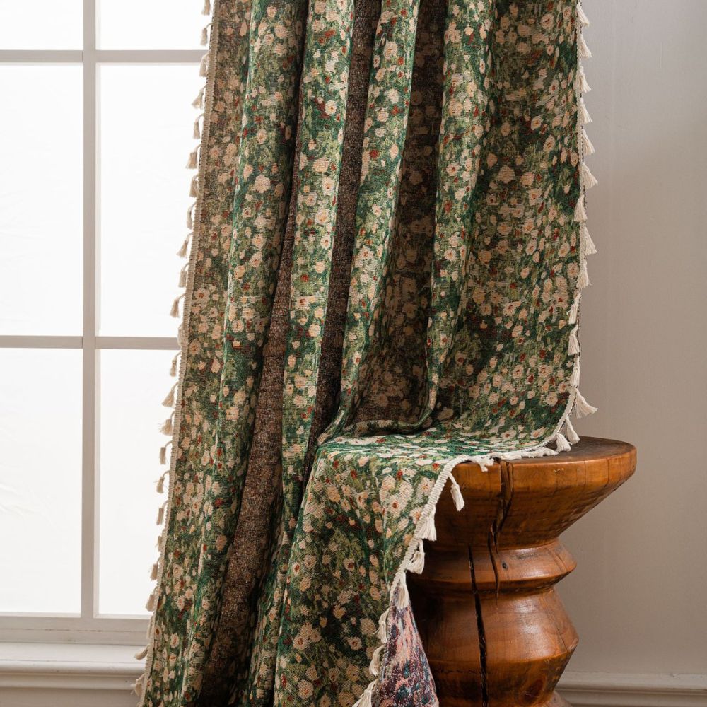 Vintage Floral Boho Curtain Panel — product view 11