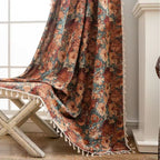 Vintage Floral Boho Curtain Panel — Autumn Floral