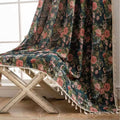 Vintage Floral Boho Curtain Panel — Garden Rose