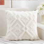 Textured Diamond Plush Cushion Cover – image 2