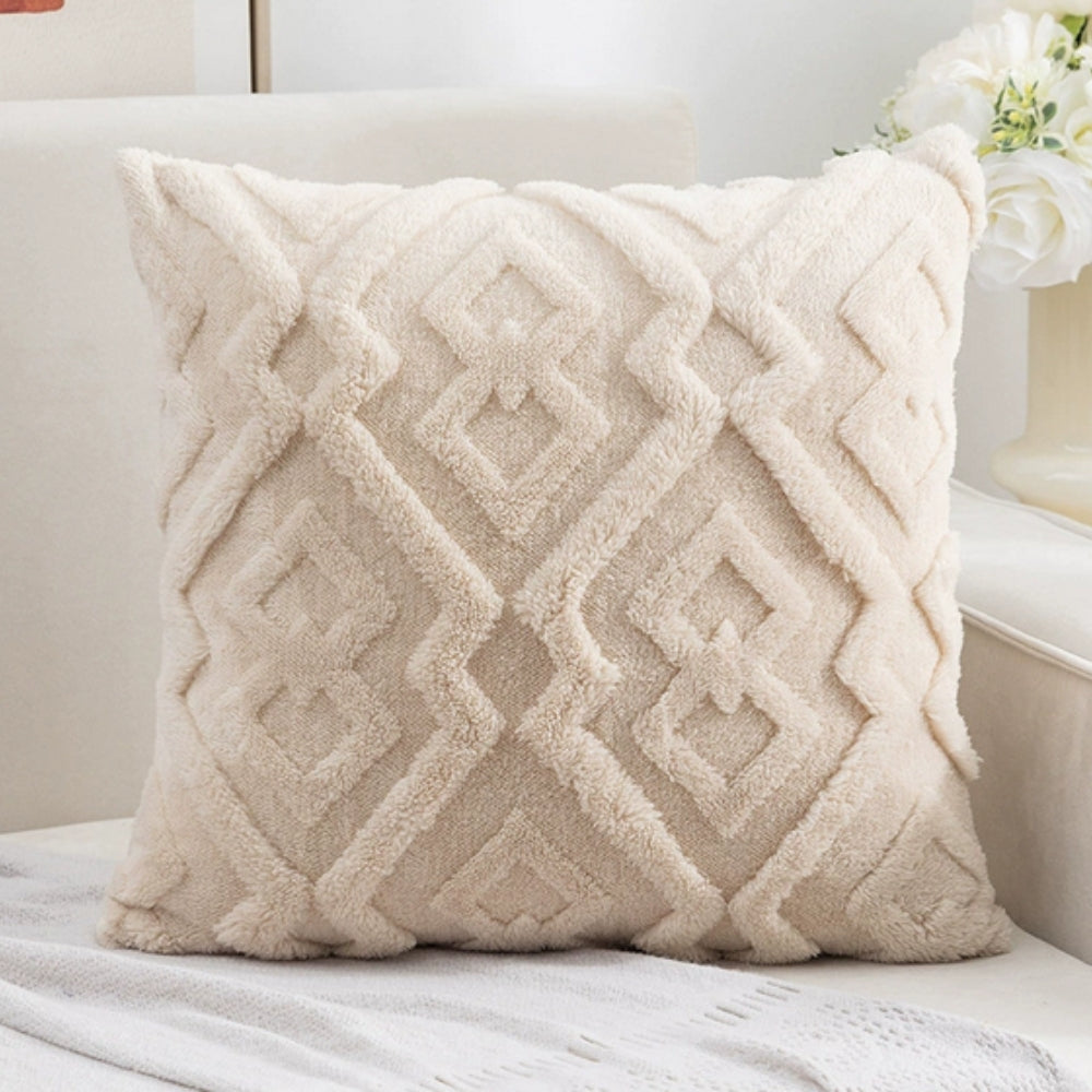 Textured Diamond Plush Cushion Cover – image 8