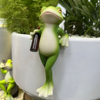 Garden Decor Frog Plant Pot Edge Hanging Ornament
