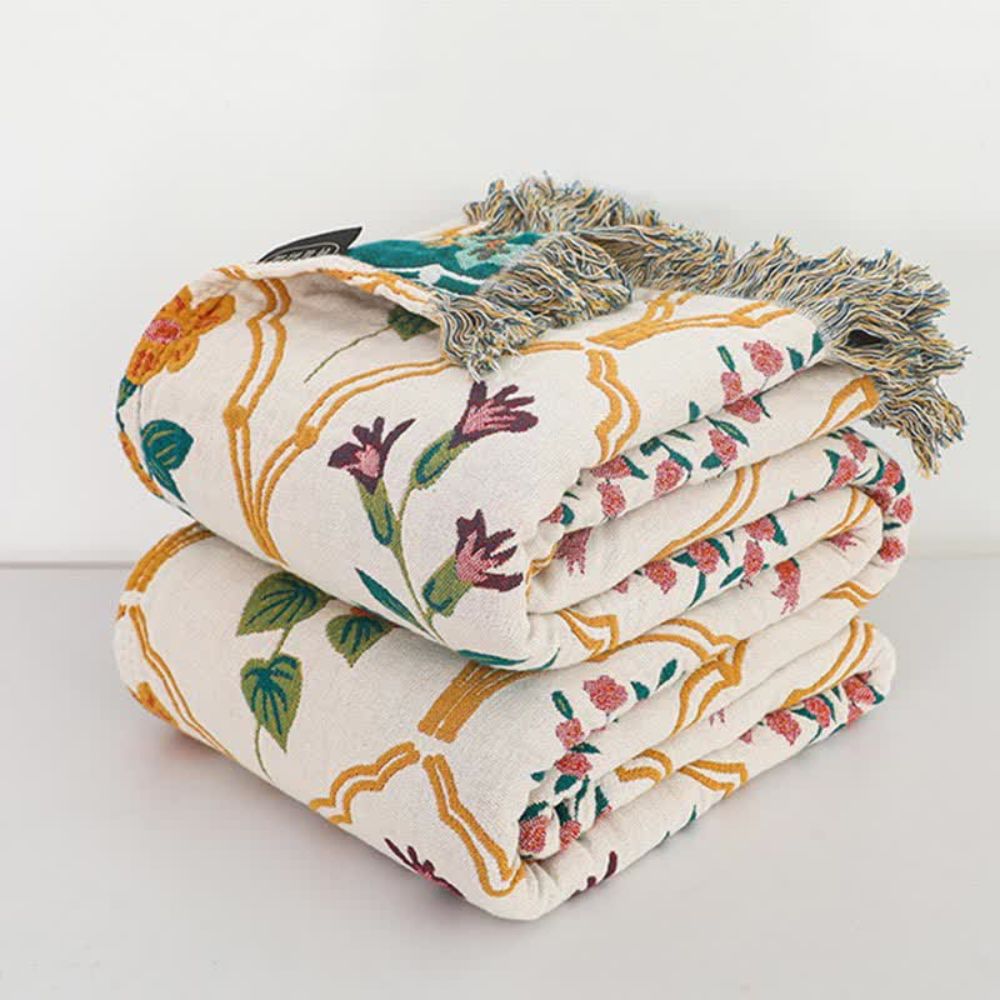 Garden Floral Cotton Blanket for Everyday Comfort - product view 5
