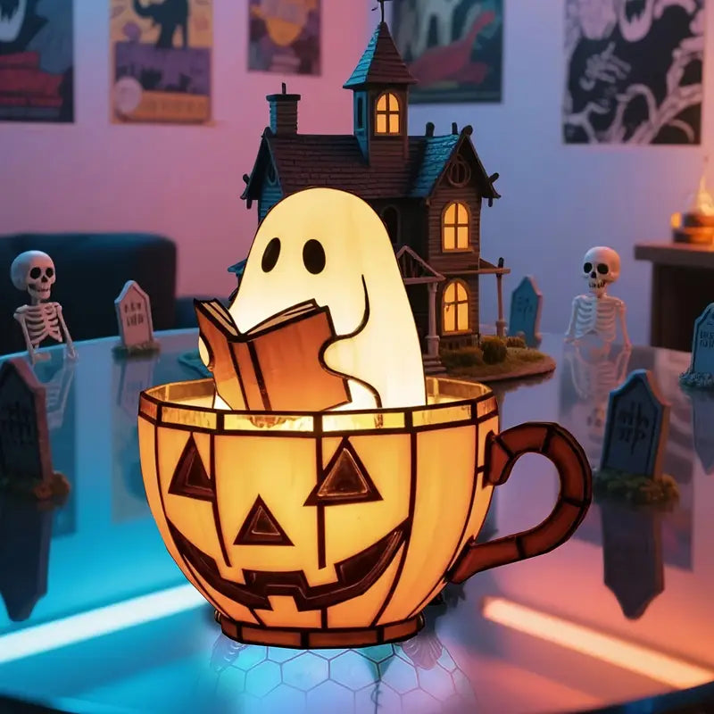 Halloween Ghost LED Lamp, USB Resin Night Light - product view 4