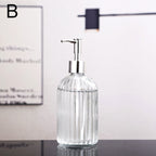 Textured Glass Pump Soap Dispenser, 400 mL – product image 7