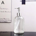 Textured Glass Pump Soap Dispenser, 400 mL – product image 1