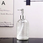 Textured Glass Pump Soap Dispenser, 400 mL – product image 1
