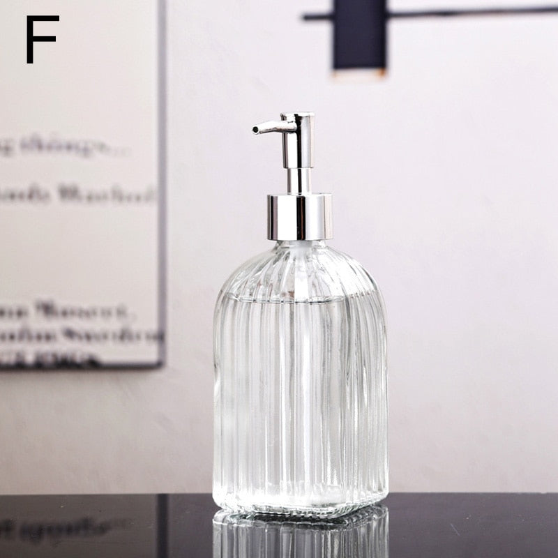 Textured Glass Pump Soap Dispenser, 400 mL – product image 11