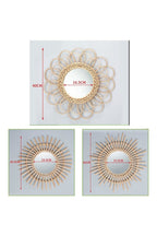Rattan Sunburst Wall Mirror