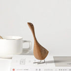 Teak Wood Goose Ornament