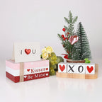 Wooden Valentine Book Stack, Decorative Tabletop Display — product view 2