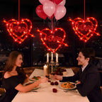 LED Lights Heart Window Suction Cup Battery Powered Romantic Decor