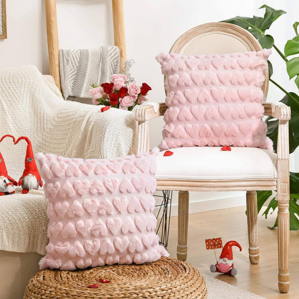 Heart Pattern Cushion Cover, Decorative Sofa Pillowcase — product view 5