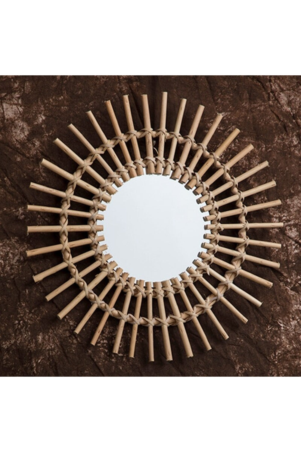 Rattan Sunburst Wall Mirror