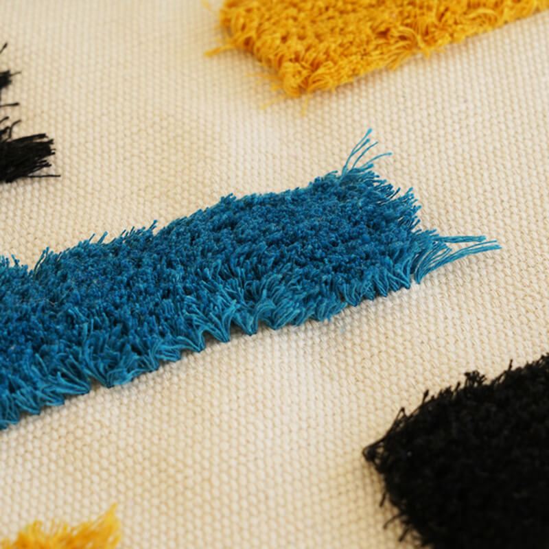 Geometric Woven Wall Hanging with Tassels