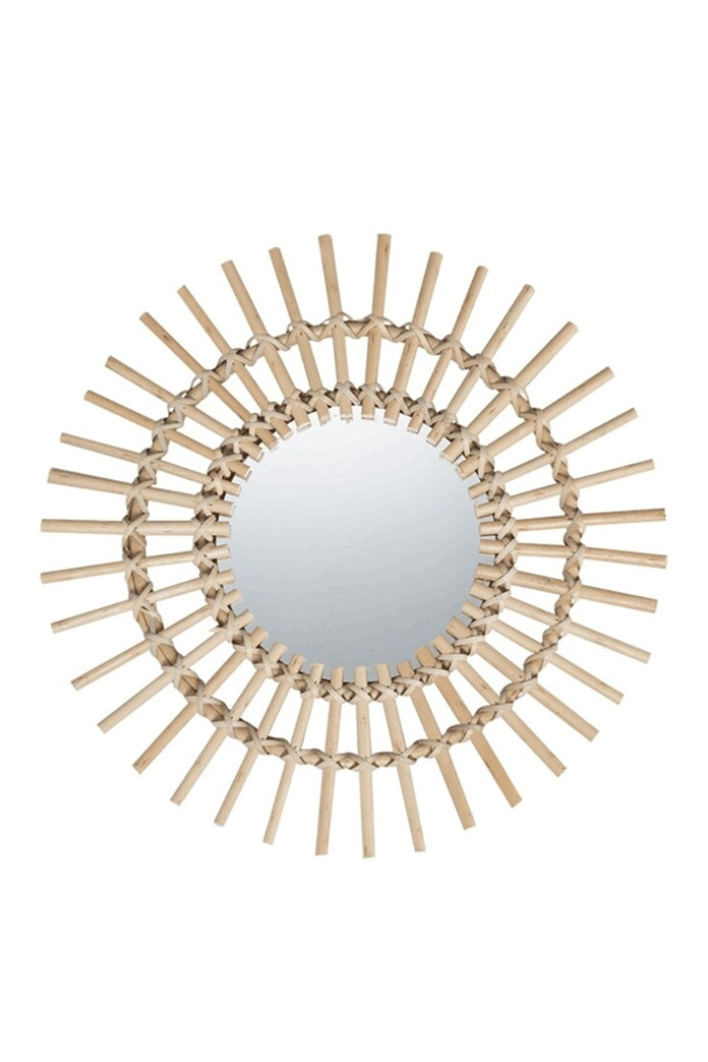 Rattan Sunburst Wall Mirror
