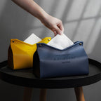 Faux Leather Tissue Box Cover