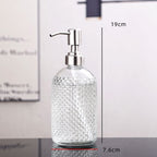 Textured Glass Pump Soap Dispenser, 400 mL – product image 4
