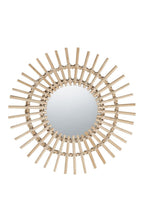 Rattan Sunburst Wall Mirror
