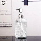 Textured Glass Pump Soap Dispenser, 400 mL – product image 8