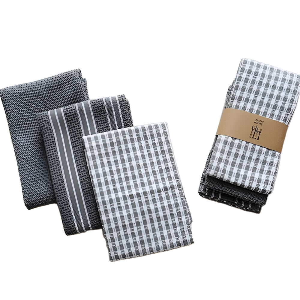 Kitchen Tea Towels, Set of 3 Absorbent Cleaning Cloths - product view 10