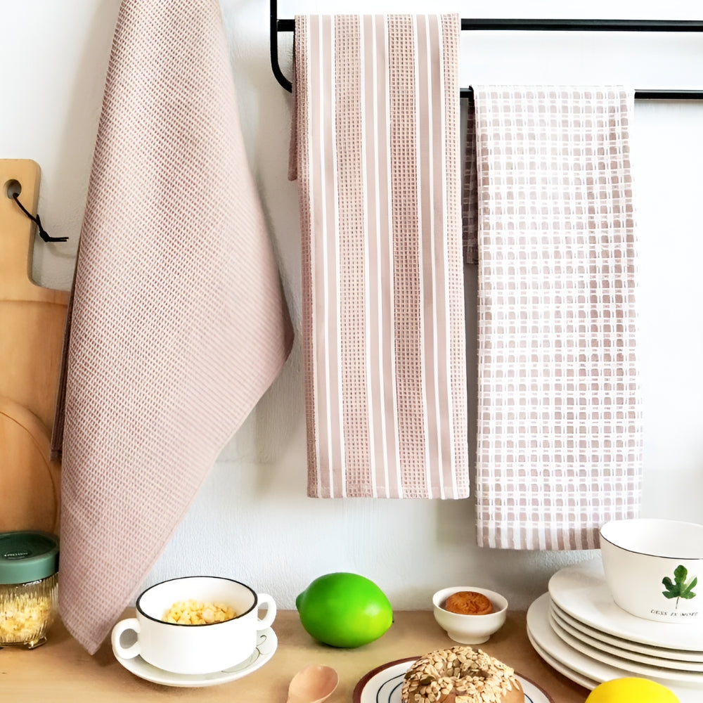 Kitchen Tea Towels, Set of 3 Absorbent Cleaning Cloths - product view 6