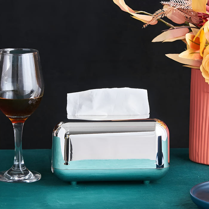 Metallic Finish Tissue Box Cover
