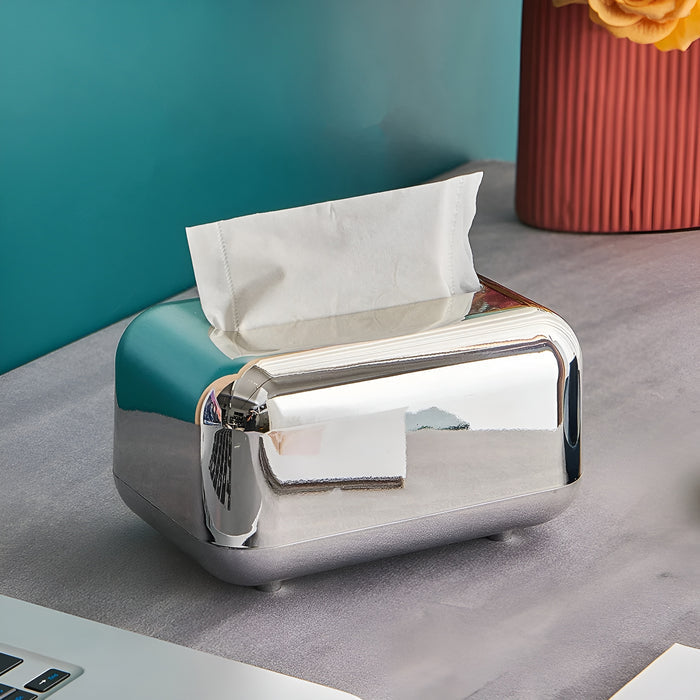 Metallic Finish Tissue Box Cover