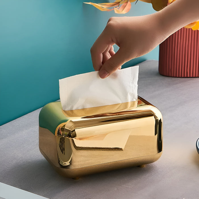 Metallic Finish Tissue Box Cover